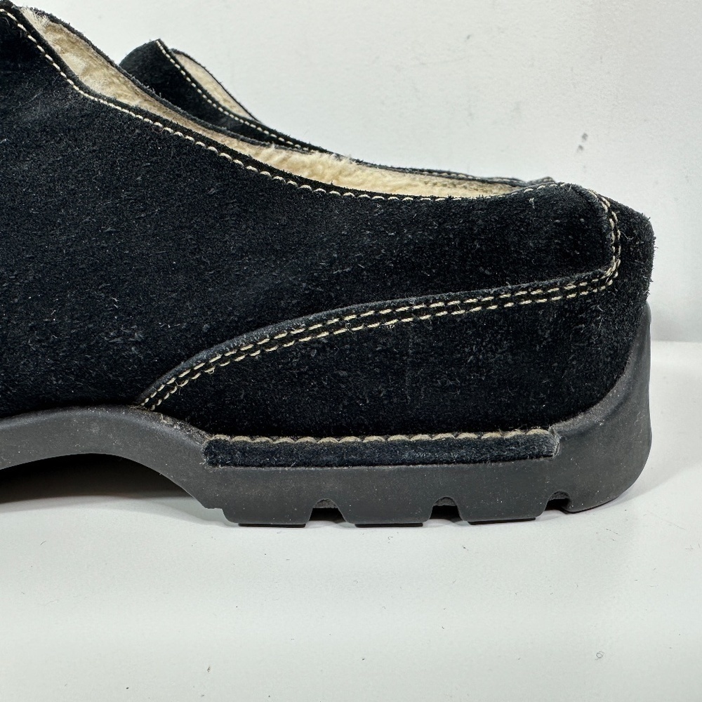 Cole Haan Women's Shoe Size 10B Suede Mule Clogs Faux Fur-Lined Black - Picture 8 of 14